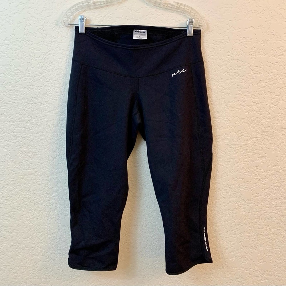 NRS Women's Hydroskin .5mm Black Capris for Paddlers, Sz XL, EUC